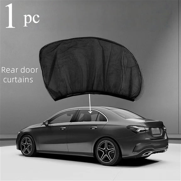 Car Sunshades And Mosquito Net Curtains, Breathable Mesh Protection for Front And Rear Windows, Easy to Install, Vehicle Screens-1 piece rear windowBlack