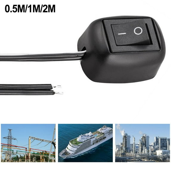 Car Switch Paste Type Toggle Switch With Cable 12V 10A For Fog Ring Drive Lights 50Cm Smile Home