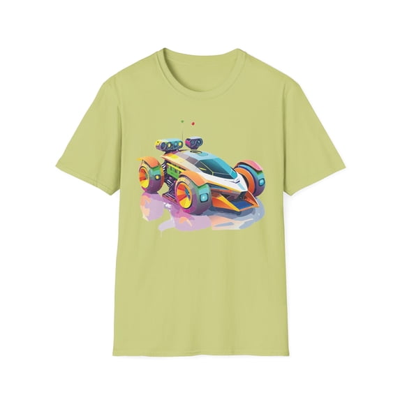 Car Graphic Unisex Cotto Softstyle Art Design with Hot Wheels Artwork Tee 1