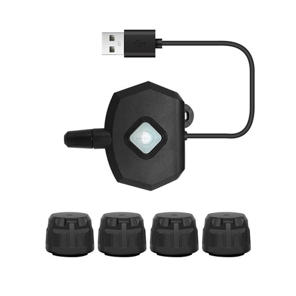 Car TPMS Tire Pressure Monitoring Alarm System with 4 External Sensors for Android Auto Radio Head Unit