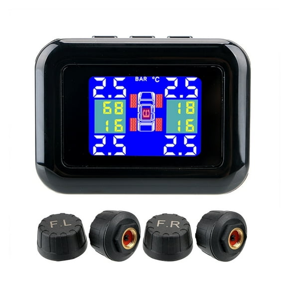 Car TPMS Tire Pressure Monitoring System Sensors Cigarette Lighter USB Port Auto Security Alarm Systems Tire Pressure Sensors