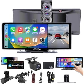 Car Tablet Pro Max 2025, GGMVN Pro Max 2025 Model, 10.26" HD Touch Carplay & Android Auto Screen, 4K Dash Cam Dual Camera with Voice Control, Mirror Link, Bluetooth, GPS Navigation, AUX/FM