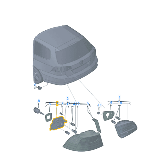 Car Tail Light Circuit Board, Accessories, Tools, 3AF945257 VW
