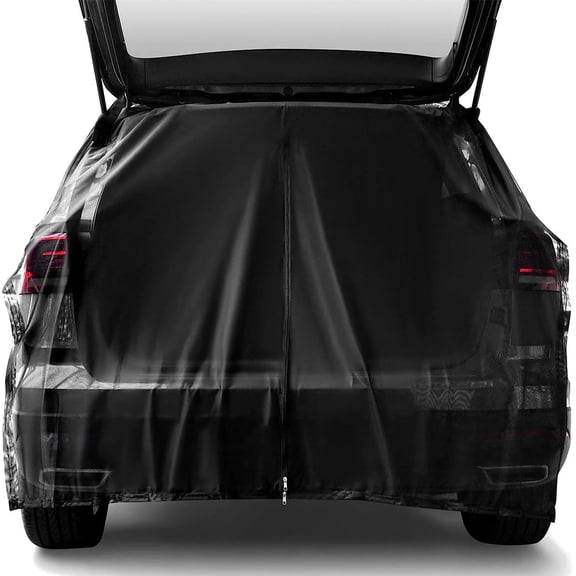 Car Tailgate Mesh Screen, Magnetic Mount Auto Rear Windshield Sunshade Net, Breathable Trunk Tent Vehicle Camping for SUV Van MPV, Gear Accessories (L: 65"59") L: 65"59"