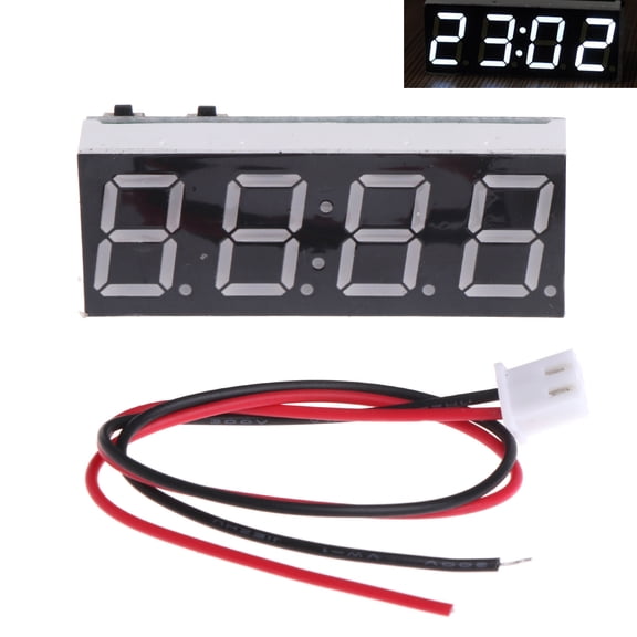 Car Temperature Clock for Car Auto LED Monitor Module 12V 5-24V Lightweight