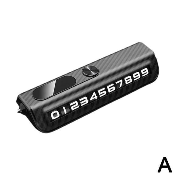Car Temporary Parking Card Plate,Car Parking Phone Number Plate with Safety Hammer,Cars Dashboard Hidden Phone Number Plate,Car Park Stop Sticker Display Automobile Parking Gadgets Accessories