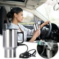 thumbnail image 1 of Car Thermal Mug 450ml | Stainless Steel Electric Insulated Travel Coffee Cup | 12V Heated Beverage Warmer | Double Wall Vacuum Flask for Autos - Leakproof Lid | Fits Standard Holders, 1 of 9