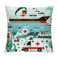 Car Throw Pillow Covers , Fire Truck Pillow Covers for Couch, Cute