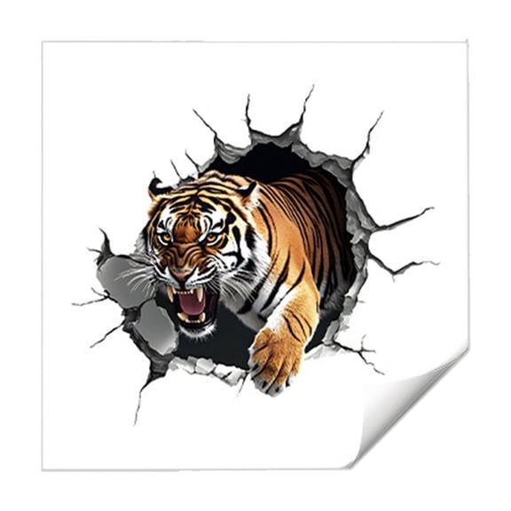 Car Tiger Wall Stickers - Bold Self-Adhesive Decals for Cars, Trucks, SUVs, Helmets, Laptops, Glass Surfaces, Racing Gear, Home Decor Yellow