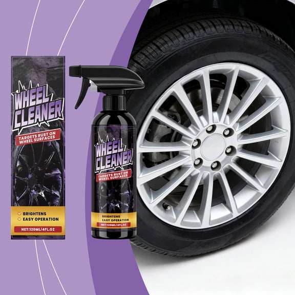 Car Tire Cleaner Kit 120ml, Tire Brightening Antioxidant Maintenance Deep Cleaning Removes Road Grime and Dirt for Regular Vehicle Care Car Detailing Garage Trunk Storage