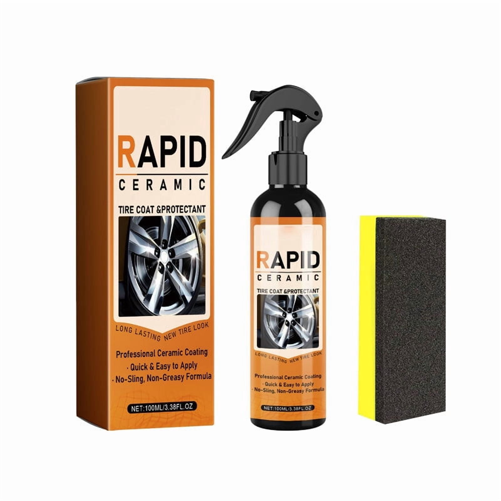 Car Tire Coating Spray, 2-in-1 Ceramic Protection and Waterless ...