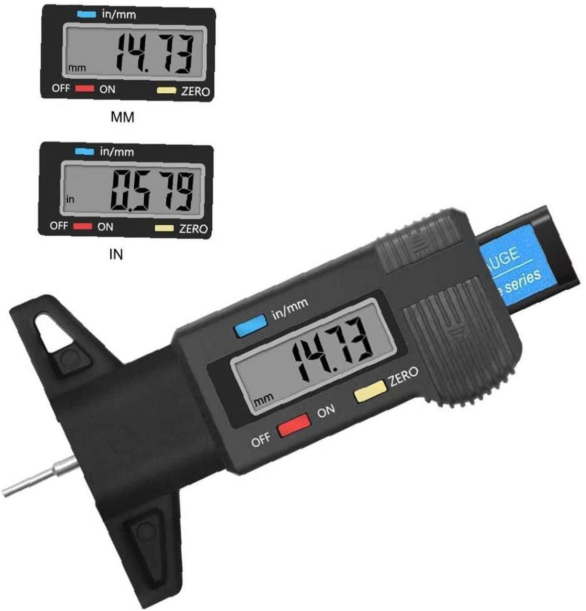 Car Tire Digital Tire Depth Gauge Meter Measurer Tool Caliper Thickness