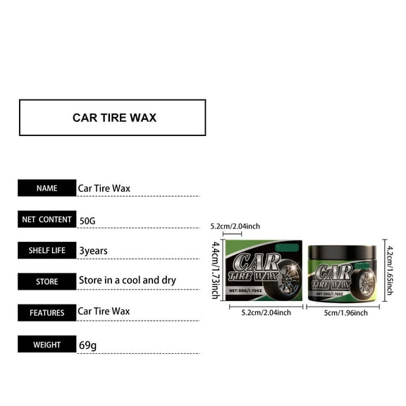 Car Tire Retreading Cream, Tire Polishing Gel, Waterproof Tire Darkening Wax for Cars SUVs Trucks, Long-Lasting High Gloss Shine, Thick Gel Consistency, Foam Applicator Included