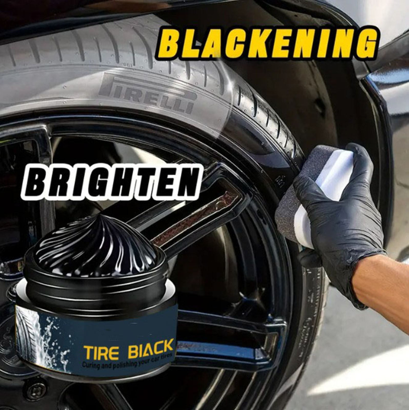 Car Tire Retreading & Polishing Wax  Tire Care Kit for Shine & Protection, Waterproof Formula for Long-Lasting Results