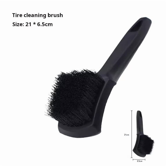 Car Tire Rim Brush Effortlessly Clean Wheel Hubs and Car Wheels Detailing Cleaning Accessories (black)