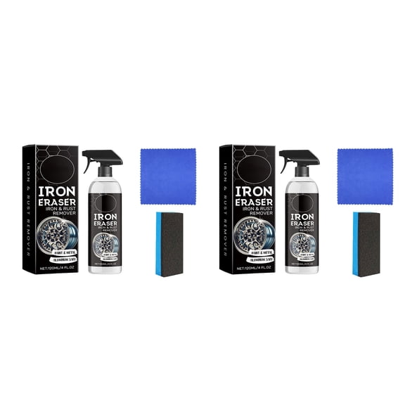 Car Tire Rust Remover Cleaner 120ml Wheel Hub Metal Surface Stain Rust Removal Spray Iron Oxide Cleaner Auto Parts Restoration Vehicle Rim Tire Care Decontamination Cleaning Solution