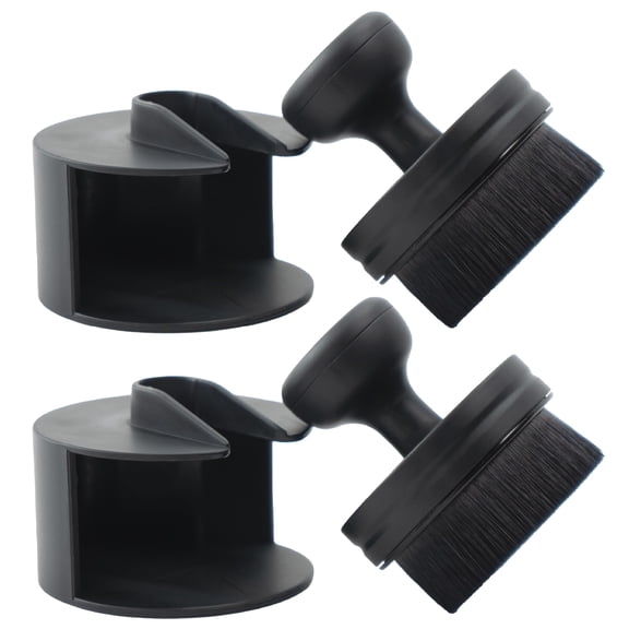 Car Tire Shine Applicator,Vegan Tire Shine Brush with Stand for Auto Detailing Cleaning Service,Black (2pc)