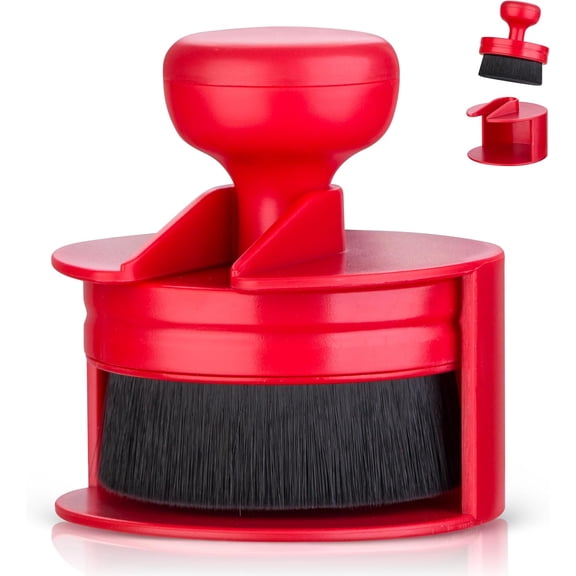 Car Tire Shine Applicator,Vegan Tire Shine Brush with Stand for Auto Detailing Cleaning Service,Red