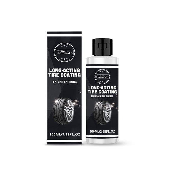 Car Tire Shine, UV Protection Ceramic Coating Paste 100ml With Deep Gloss Formula, Waterproof Rubber Restorer For Truck SUV Car (1Pcs)