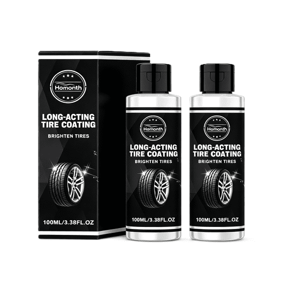Car Tire Shine, UV Protection Ceramic Coating, Waterproof Paste 100ml with Deep Gloss Enhancing Formula, Long-Lasting Rubber Restorer, Weatherproof Defense, Easy Application Paste for Truck SUV(RL)