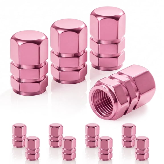 Car Tire Valve Stem Caps, 12pcs Air Caps Cover, Universal for Cars, SUVs, Bike, Trucks and Motorcycles-Pale