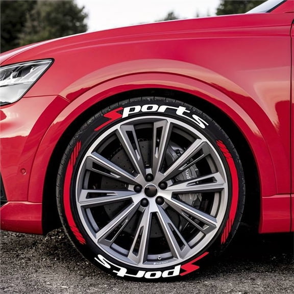 Car Tire Waterproof Stickers, Raised Sport Lettering Wheel Decals For SUV Sedan Truck, Universal Auto Accessories (4PCS)
