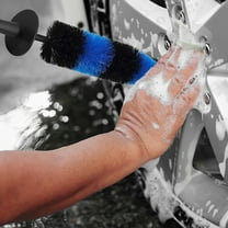 Car Tire & Wheel Hub Brush | Steel Rim Cleaning Tool | Double-Color Plastic Bristles | 41cm Auto Detailing Brush for Cars & Trucks