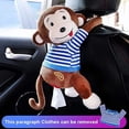 thumbnail image 1 of Car Tissue Box Cute Animal Design Hanging Napkin Holder | Durable Zipper Closure, Down Material, Fits Car Seat Back | Kids Friendly, Protective, Decorative, 1 of 4