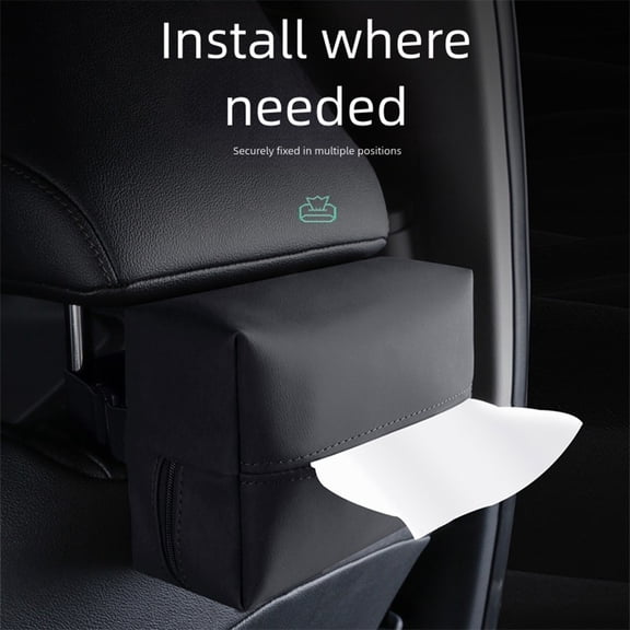 Car Tissue Box, Sunshade Seat Backrest Suspension Tissue Box, Car Armrest Box