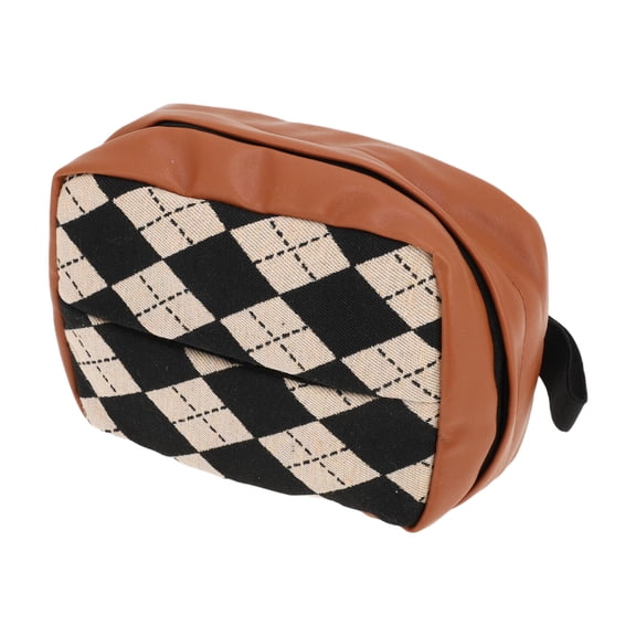 Car Tissue Holder, Auto Sun Visor Napkin Holder, Car Armrest Tissue Holder, Black Suede Backseat Tissue Case Tissues Box Cover