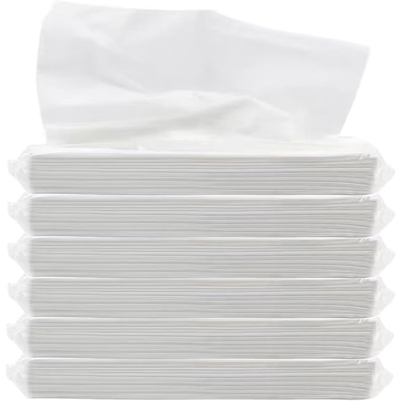 Car Tissue Refills, 300 Sheets Disposable Soft Facial Tissues Napkin, Travel Size Pack for Car Visor Tissue Holder or Purse, 50 Sheets per Pack