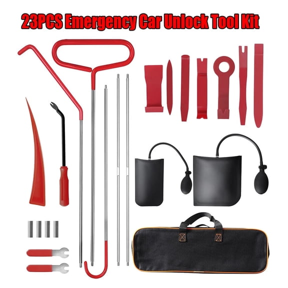 23PCS Professional Car Door Window Emergency Out Auto Open Tool Repair Tool Kit
