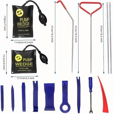 Car Tool Kit, 34 Pcs Emergency Car Tools Window Door Open Unlock,Emergency Open-Fix-Removal Molding C4P8
