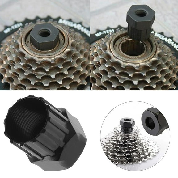 Car Tools Freewheel Removal Kit Gear Cassette Install and Removal Tool for MTB and Road, Black