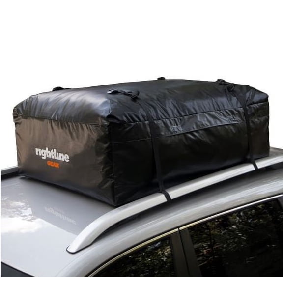 Car Top carrier, 15 cu ft, Weatherproof, Attaches With or Without Roof Rack 44L x 34W x 17H