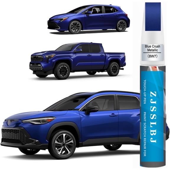 Car Touch up Paint(8W7 Blue Crush Metallic) Compatible with Toyota, Car Paint Pen Scratch Repair Two-In-One Touch Up Paint, Premium Car Scratch Remover for Deep Scratches