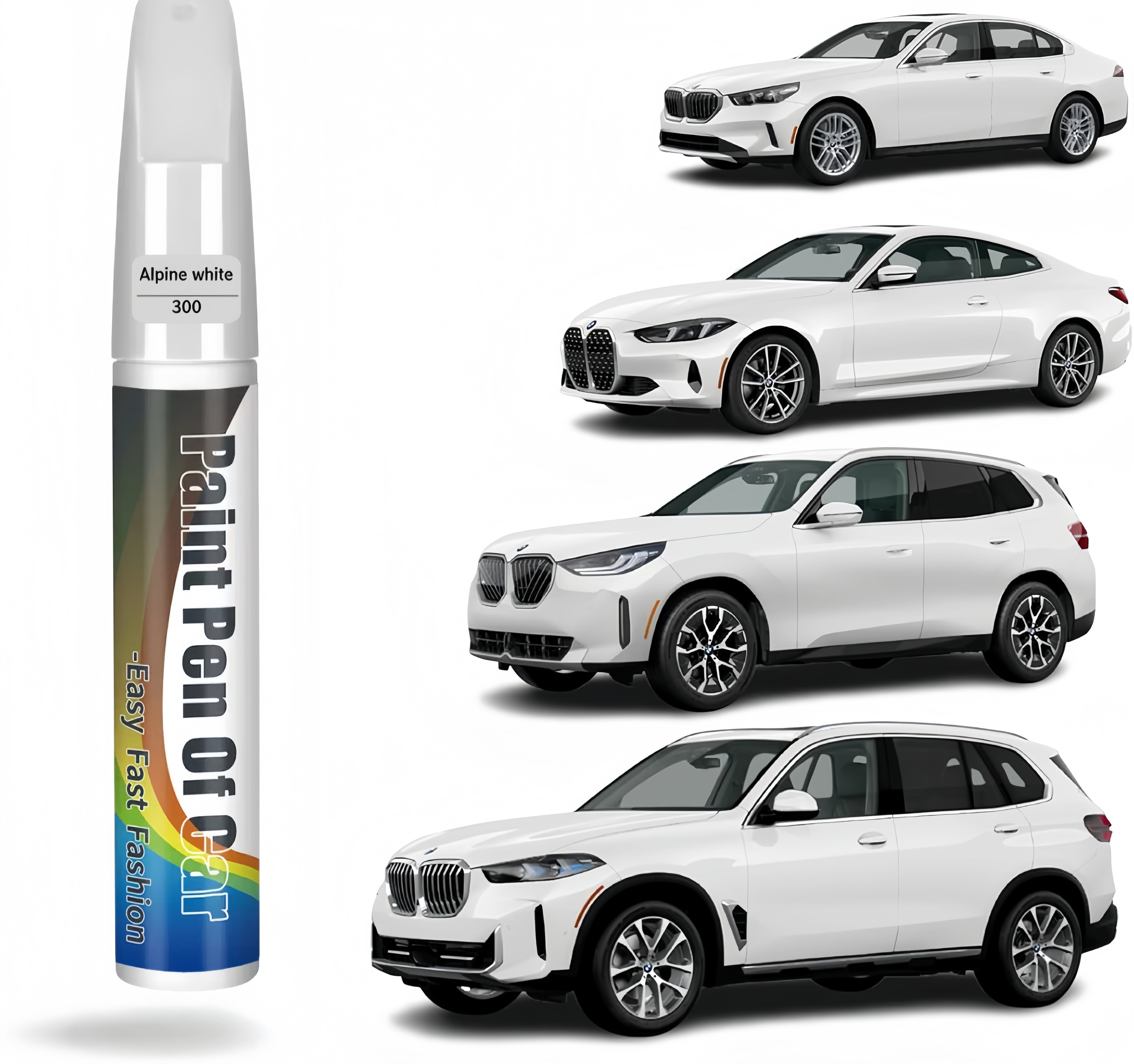 Car Touch Up Paint(Alpine White(300)) for BMW, Car Paint Scratch Repair ...
