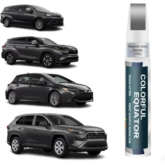 Car Touch Up Paint(Magnetic Gray Metallic(1G3)) for Toyota, Car Paint Scratch Repair Kit, Quick & Easy Solution to Repair, 2 in 1 Scratch Remover Pen with Color-Matched