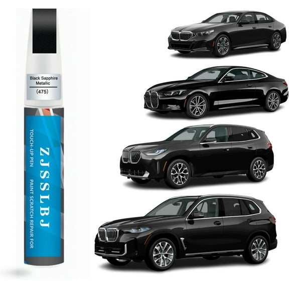 Car Touch Up Paint(Black Sapphire Metallic(475)) for BMW, Car Paint Scratch Repair Kit, Quick & Easy Solution to Repair, 2 in 1 Scratch Remover Pen with Color-Matched