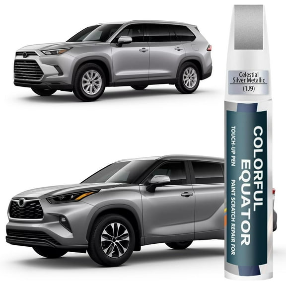 Car Touch Up Paint(Celestial Silver Metallic(1J9(Include 2PT))) for Toyota, Car Paint Scratch Repair Kit, Quick & Easy Solution to Repair, 2 in 1 Scratch Remover Pen with Color-Matched