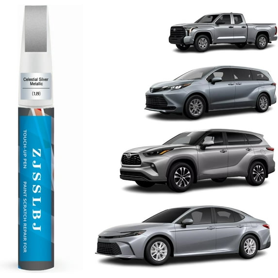 Car Touch Up Paint(Celestial Silver Metallic(1J9(Include 2PT))) for Toyota, Car Paint Scratch Repair Kit, Quick & Easy Solution to Repair, 2 in 1 Scratch Remover Pen with Color-Matched