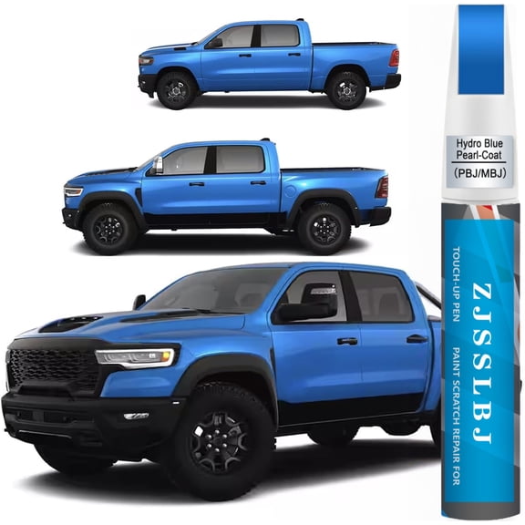 Car Touch Up Paint(Hydro Blue Pearl-Coat(PBJ/MBJ)) for Dodge Ram, Car Paint Scratch Repair Kit, Quick & Easy Solution to Repair, 2 in 1 Scratch Remover Pen