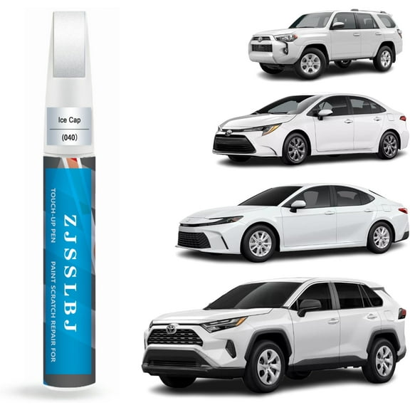 Car Touch Up Paint(Ice Cap/Super White(040(Include 2UE/2MQ))) for Toyota, Car Paint Scratch Repair Kit, Quick & Easy Solution to Repair, 2 in 1 Scratch Remover Pen with Color-Matched
