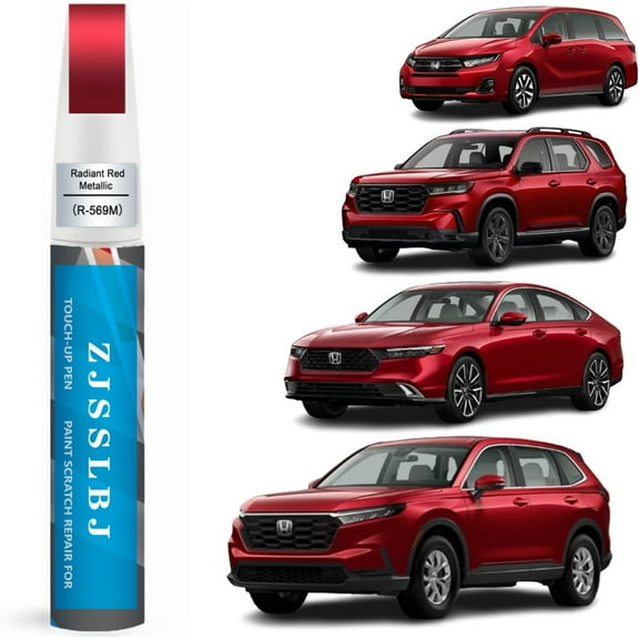 Car Touch Up Paint(Radiant Red Metallic(R-569M)) for Honda, Car Paint Scratch Repair Kit, Quick & Easy Solution to Repair, 2 in 1 Scratch Remover Pen with Color-Matched