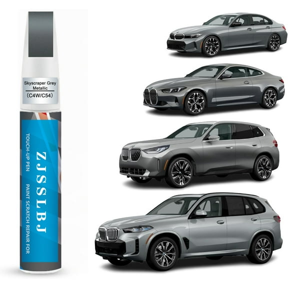 Car Touch Up Paint(Skyscraper Grey Metallic(C4W/C54)) for BMW, Car Paint Scratch Repair Kit, Quick & Easy Solution to Repair, 2 in 1 Scratch Remover Pen with Color-Matched