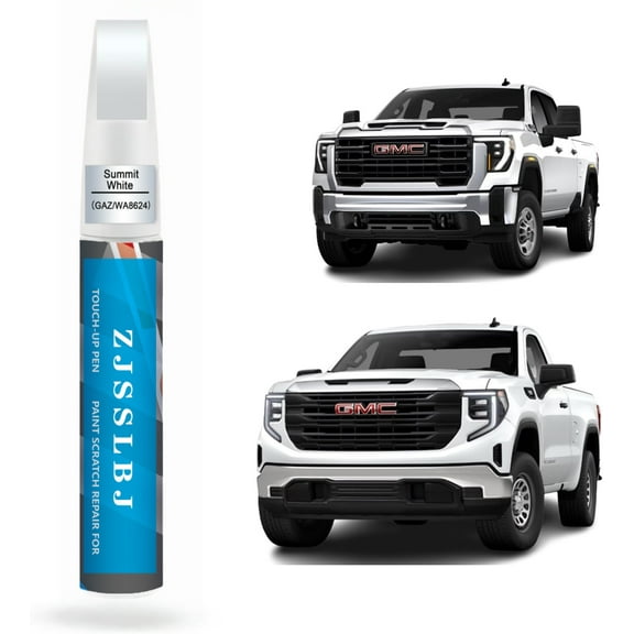 Car Touch Up Paint(Summit White/Interstellar White(GAZ/WA8624)) for GMC, Car Paint Scratch Repair Kit, Quick & Easy Solution to Repair, 2 in 1 Scratch Remover Pen with Color-Matched