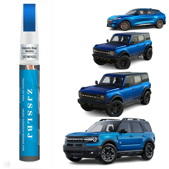 Car Touch Up Paint(Velocity Blue Metallic(E7/M7423)) for Ford, Car Paint Scratch Repair Kit, Quick & Easy Solution to Repair, 2 in 1 Scratch Remover Pen with 2PCS Disposable Micro Applicators