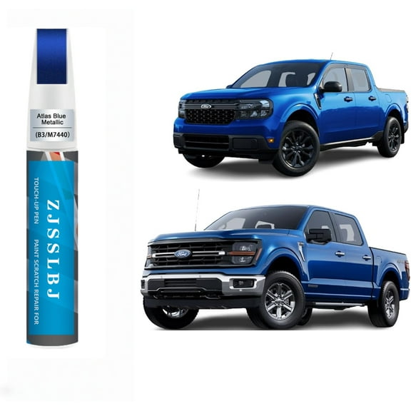 Car Touch Up Paint(Atlas Blue Metallic(B3/M7440)) for Ford, Car Paint Scratch Repair Kit, Quick & Easy Solution to Repair