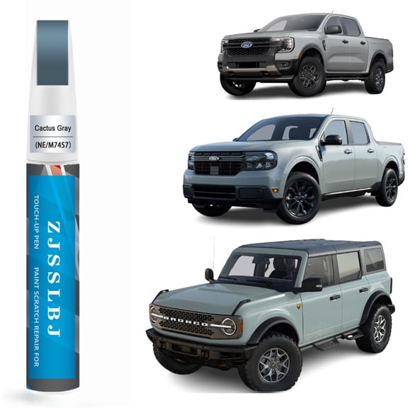Car Touch Up Paint(Cactus Gray(NE/M7457)) for Ford, Car Paint Scratch Repair Kit, Quick & Easy Solution to Repair, 2 in 1 Scratch Remover Pen