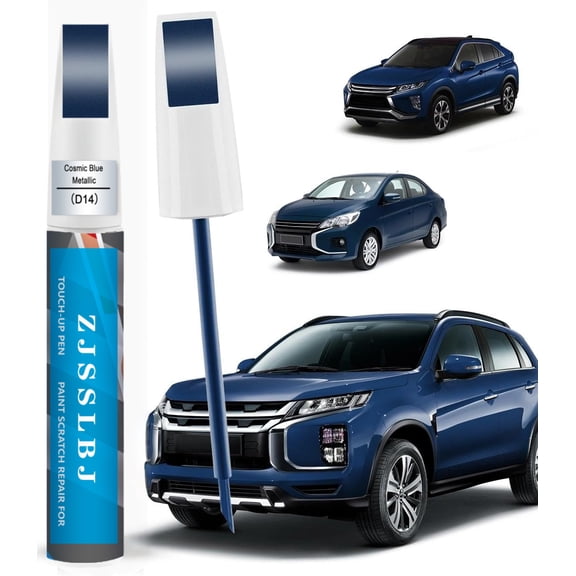 Car Touch Up Paint(Cosmic Blue Metallic(D14)) for Mitsubishi, Car Paint Scratch Repair Kit, Quick & Easy Solution to Repai